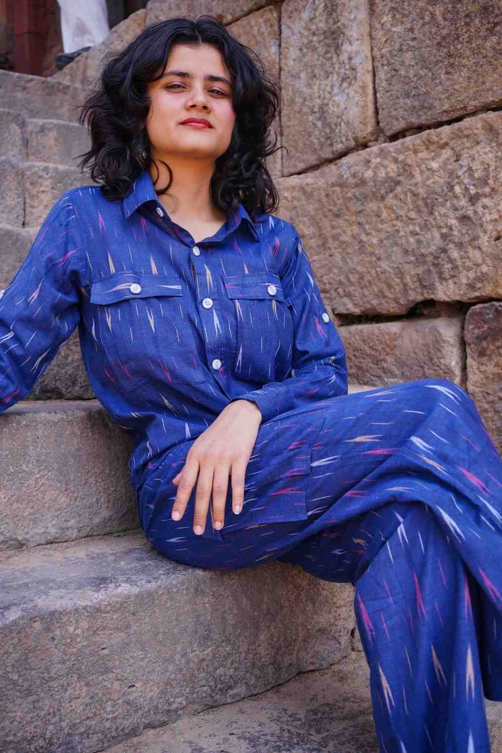 The Indigo Ikat Co-ord Set